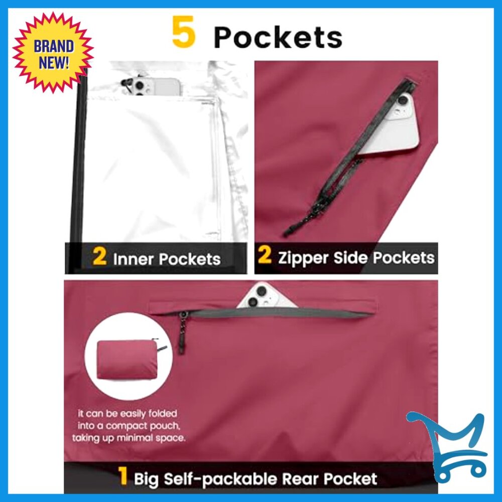 Lightweight Packable Cycling Jacket Waterproof Wi… - image 6